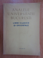Analele Universitatii Bucuresti. Limbi Clasice si orientale, anul XXII, 1973
