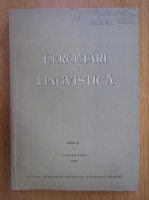 Anticariat: Cercetari de lingvistica, anul X, nr. 1, ianuarie-iunie 1965