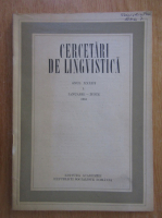Cercetari de lingvistica, anul XXXIII, nr. 1, ianuarie-iunie 1988