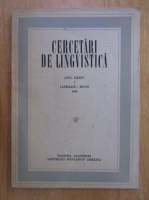 Cercetari de lingvistica, anul XXXIV, nr. 1, ianuarie-iunie 1989