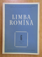 Revista Limba Romana, anul IX, nr. 6, 1960