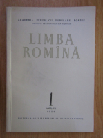 Revista Limba Romana, anul VII, nr. 1, 1958