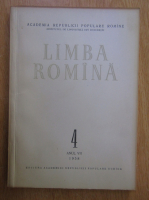 Revista Limba Romana, anul VII, nr. 4, 1958
