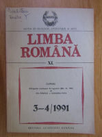 Revista Limba Romana, anul XL, nr. 3-4, 1991