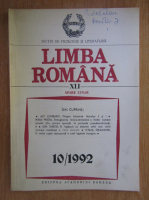 Revista Limba Romana, anul XLI, nr. 10, 1992