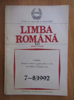 Revista Limba Romana, anul XLI, nr. 7-8, 1992