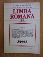 Anticariat: Revista Limba Romana, anul XLII, nr. 3, 1993