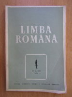 Revista Limba Romana, anul XXI, nr. 4, 1972
