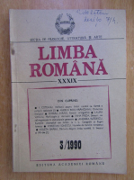 Revista Limba Romana, anul XXXIX, nr. 3, 1990