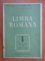 Revista Limba Romana, anul XXXVIII, nr. 6, noiembrie-decembrie 1989