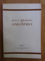 Anticariat: Revue roumaine de linguistique, anul XXVI, nr. 6, noiembrie-decembrie 1981