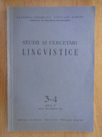 Studii si cercetari lingvistice, anul V, nr. 3-4, 1954