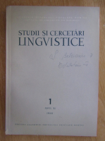 Studii si cercetari lingvistice, anul XI, nr. 1, 1960