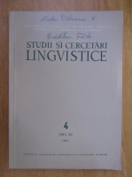Studii si cercetari lingvistice, anul XII, nr. 4, 1961