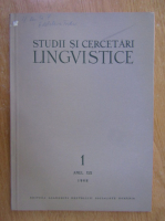 Anticariat: Studii si cercetari lingvistice, anul XIX, nr. 1, 1968