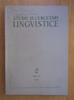 Studii si cercetari lingvistice, anul XV, nr. 2, 1964