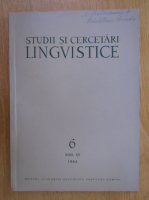 Studii si cercetari lingvistice, anul XV, nr. 6, 1964