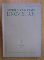 Studii si cercetari lingvistice, anul XVI, nr. 1, 1965