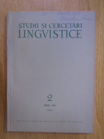 Studii si cercetari lingvistice, anul XVI, nr. 2, 1965