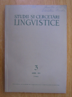 Studii si cercetari lingvistice, anul XVI, nr. 3, 1965