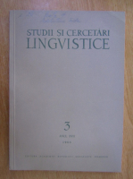 Anticariat: Studii si cercetari lingvistice, anul XVII, nr. 3, 1966