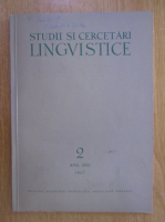 Studii si cercetari lingvistice, anul XVIII, nr. 2, 1967