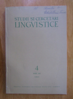 Studii si cercetari lingvistice, anul XX, nr. 4, 1969