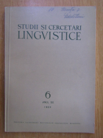 Studii si cercetari lingvistice, anul XX, nr. 6, 1969