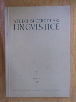 Studii si cercetari lingvistice, anul XXI, nr. 1, 1970