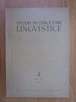 Anticariat: Studii si cercetari lingvistice, anul XXI, nr. 4, 1970