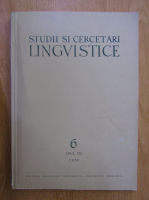 Studii si cercetari lingvistice, anul XXI, nr. 6, 1970