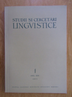 Studii si cercetari lingvistice, anul XXII, nr. 1, 1971
