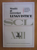 Studii si cercetari lingvistice, anul XXII, nr. 3, 1971
