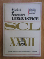 Studii si cercetari lingvistice, anul XXXII, nr. 6, noiembrie-decembrie 1981