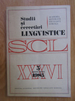 Studii si cercetari lingvistice, anul XXXVI, nr. 5, septembrie-octombrie 1985