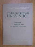 Anticariat: Studii si cercetari lingvistice. Supliment la volumul XIV, 1963