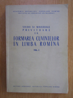 Studii si materiale privitoare la formarea cuvintelor in limba romana (volumul 2)