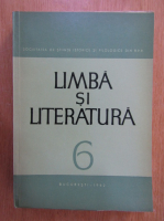 Limba si literatura, nr. 6, 1962