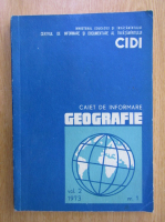 Caiet de informare. Geografie, vol. 2, nr. 1, 1973