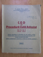 Anticariat: Const. Gr. Zotta - Cod de Procedura Civila Adnotat (volumul 4)