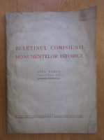 Anticariat: Buletinul Comisiunii Monumentelor Istorice, anul XXXIII, fascicola 106, octombrie-decembrie 1940
