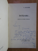 Vasile Fanache - Intalniri... (cu autograful autorului)
