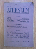 Anticariat: Revista Atheneum, anul 1, nr. 1, februarie 1935