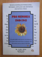 Revista Pro Memoria, nr. 2, aprilie-iunie 2014