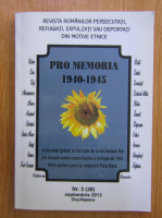 Revista Pro Memoria, nr. 3, septembrie 2013