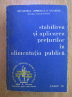 Stabilirea si aplicarea preturilor in alimentatia public