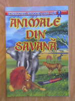 Animale din Savana. Carte de colorat