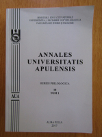 Anticariat: Annales Universitatis Apulensis, series philologica, volumul 1, nr. 18, 2017