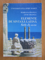 Mariana Franga - Elemente de sintaxa latina