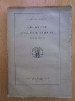 Anticariat: Memoriile sectiunii istorice, seria III, volumul 9, 1929